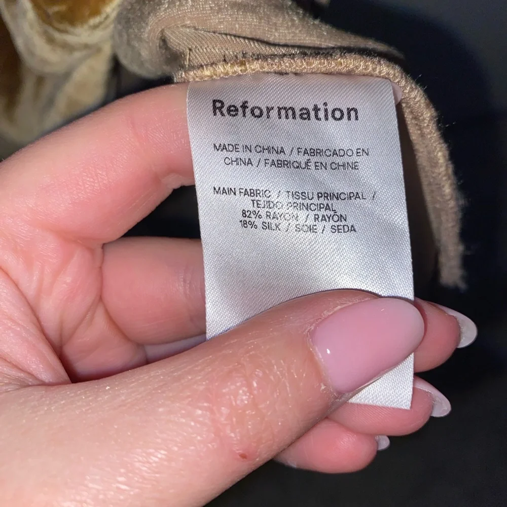 REFORMATION Sylvania Velvet Strapless Dress - Picture 5 of 9